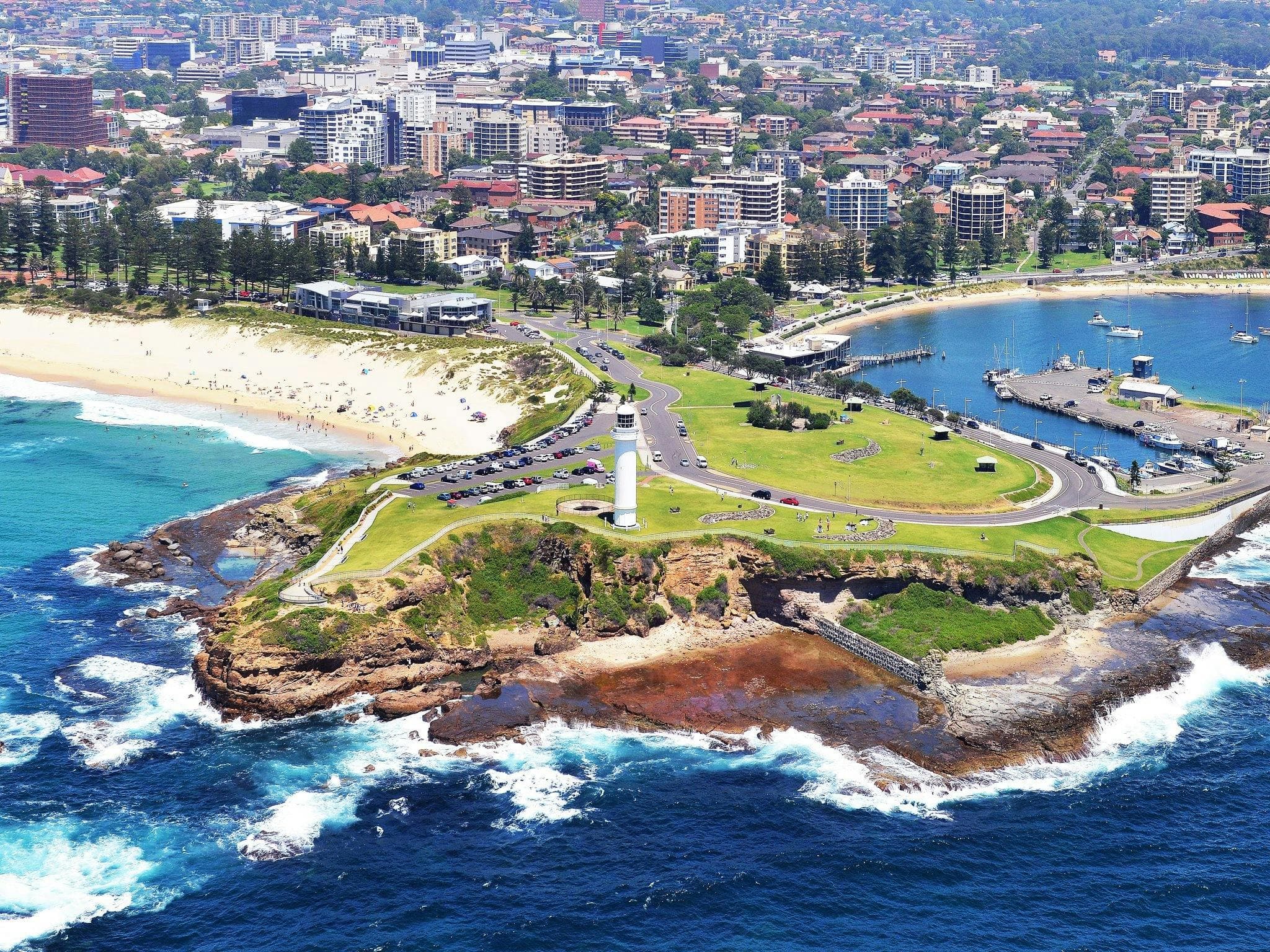 Wollongong coastline and service area